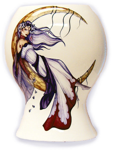 Moon Dreaming  Fairy Large Vase - Jessica Galbreth Fairysite