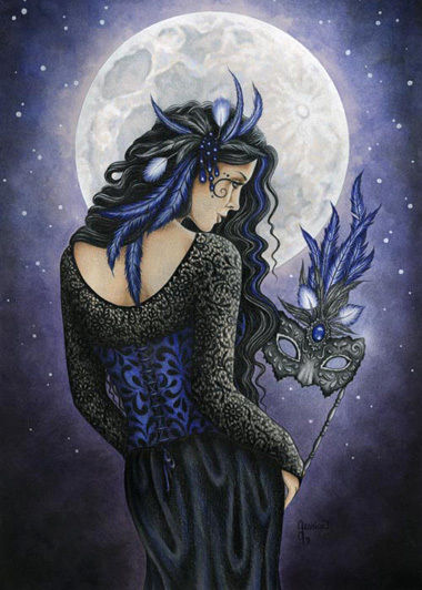 Moonlit Masquerade 5 X 7 Print Card Stock Jessica Galbreth Fantasy and Fairy Art