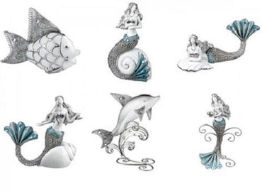 Nerissa Porcelain and Metal Mermaid Figurine  Jewels of the Sea Collection Decor