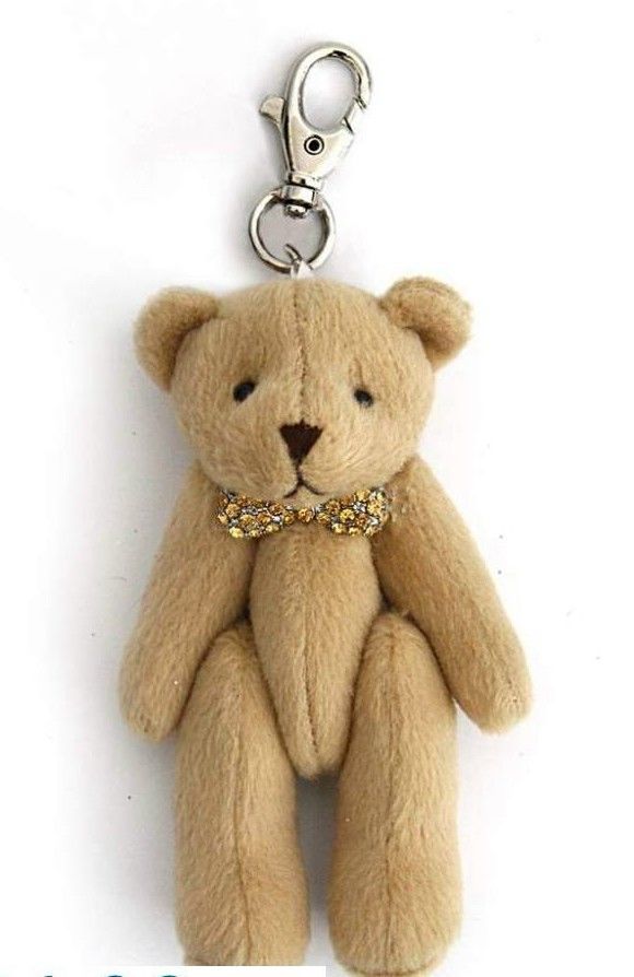 November Coloured Crystal Teddy Bear Birthstone / Birthday Keychain