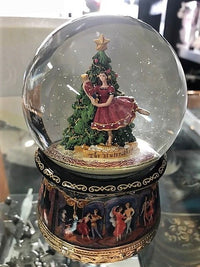 Nutcracker Clara Ballerina Glitter Water Globe / Snow Dome - Bradford Exchange