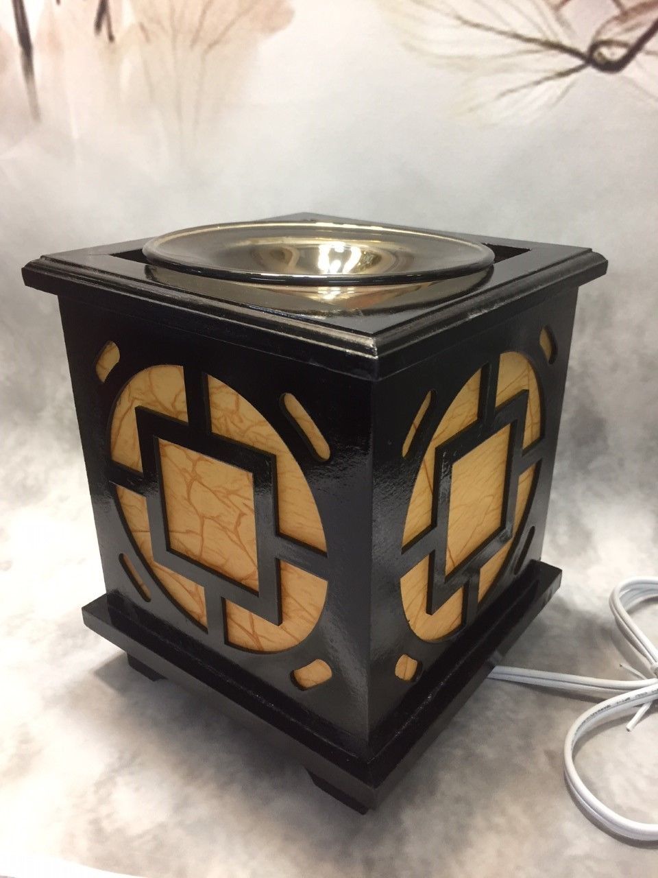 Oriental Square Burner Warmer  Soy  &amp; Oils Fragrance / Oil Burner D-446