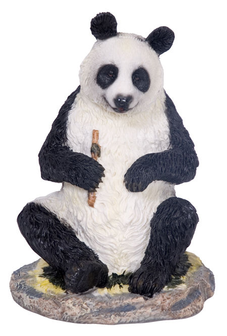 Panda Bear Sitting Statue / Animal Resin Figurine - RAI 93501