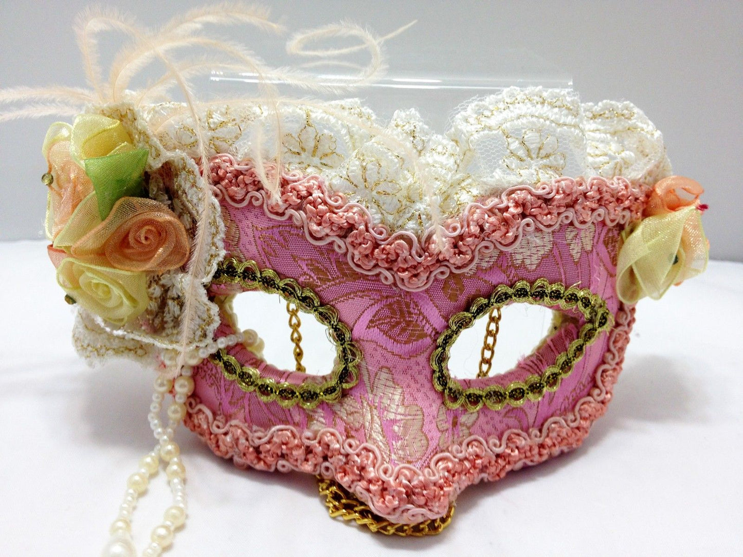 Pink Masquerade Style Mask for Hanging - Wall Art