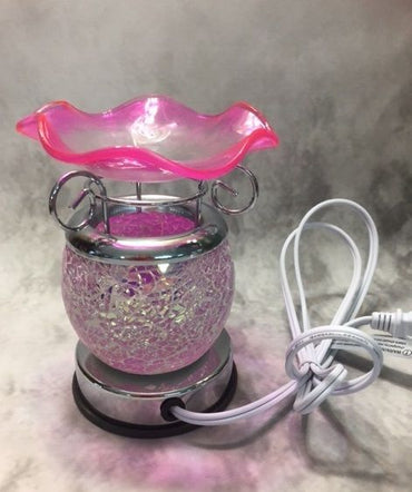 Pink Mosaic Touch Lamp Burner Warmer Soy &amp; Oils Fragrance / Oil Burner TE-64PK