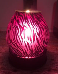 Pink Zebra Touch Lamp Burner Warmer Soy &amp; Oils Fragrance / Oil Burner OA-347