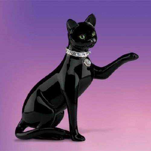 Preciously Playful - Virtues of the Black Cat  Bradford Exchange Figurine