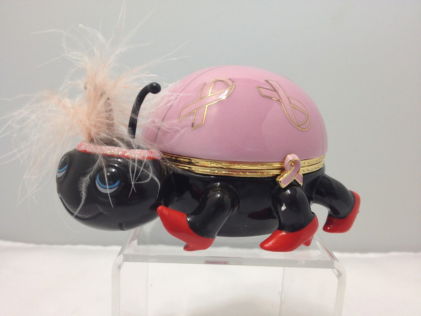 Pretty in Pink Lady Bug Hope BCA Trinket Box - Bradford Exchange