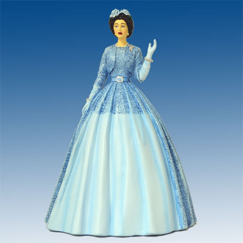 Queen Elizabeth Blue Dress Royal Figurine Bradford Exchange