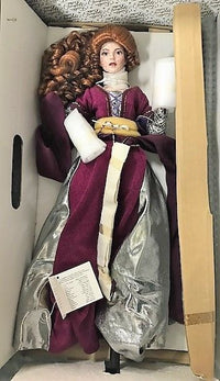 Queen Mab Camelot Collection Porcelain Doll  Franklin Mint Doll