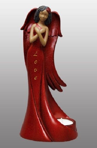 Red Angel Love Figurine Candle Holder 9&quot; United Treasures Figurine Last One