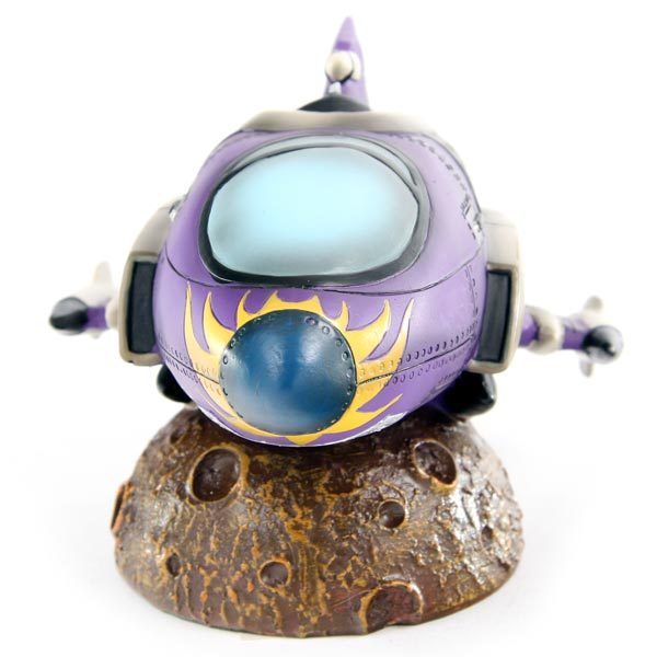 Retro Rocket Money Box Purple Spaceship  - Piggy Bank