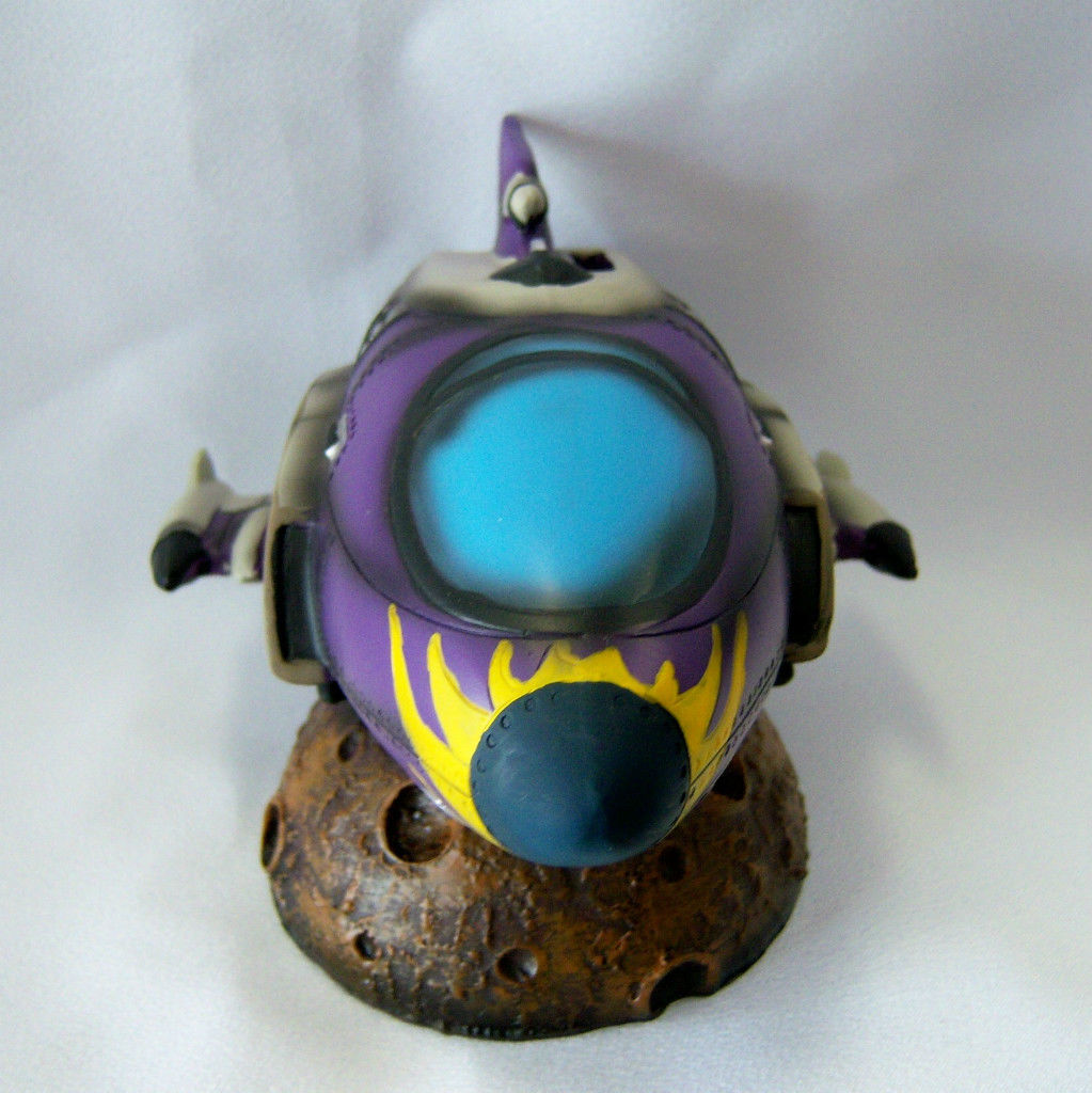 Retro Rocket Money Box Purple Spaceship  - Piggy Bank