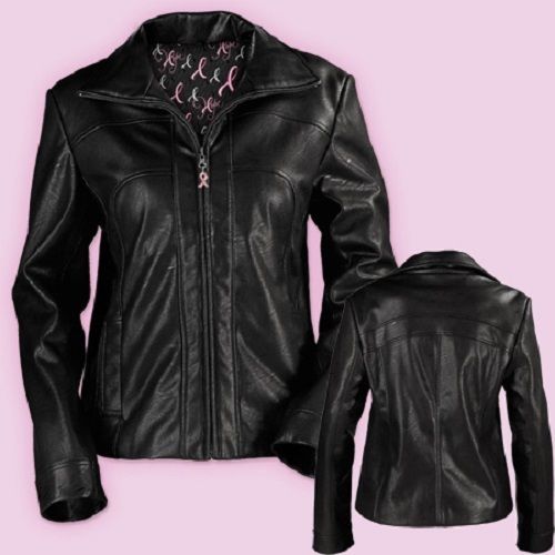 Ribbons of Hope Faux Leather Jacket 2X Breast Cancer Awareness Bradford Exchange