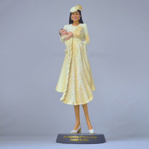 Royal Christening Catherine &amp; Prince George  Bradford Exchange Figurine