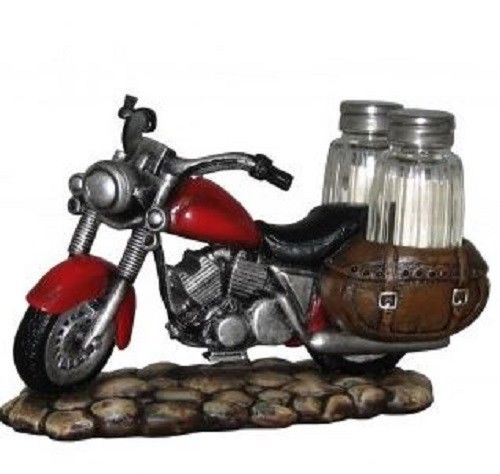 Salt and Pepper Shaker Holder - Spicy Rider Motorcycle - JZ