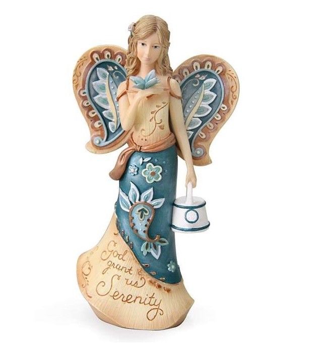 Serenity Angel Holding Watering Can Figurine 5.5&quot; Perfectly Paisley Collectible