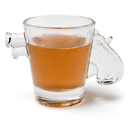 Shot Glass Revolver Gun Glass Barware for Entertaining  AB