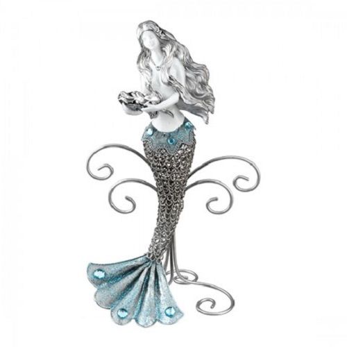 Sirena Mermaid Porcelain and Metal Figurine - Jewels of the Sea Collection Decor