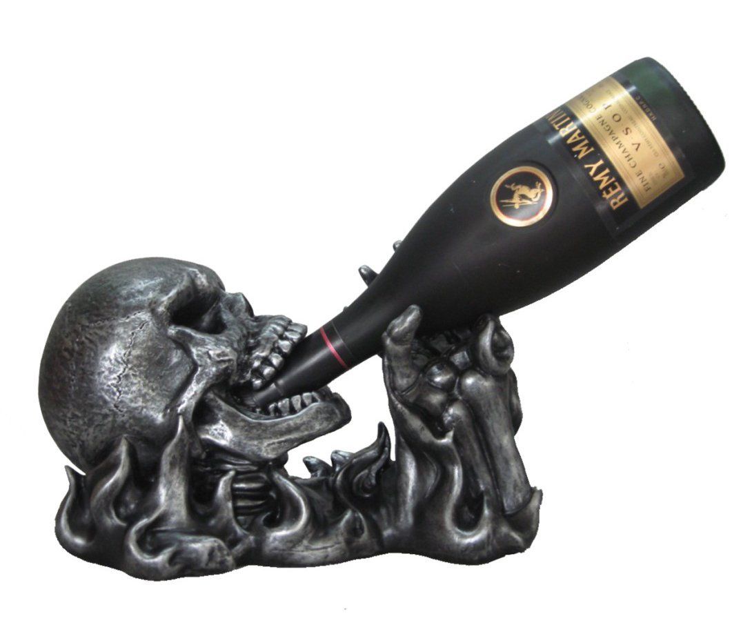 Skull Wine Bottle Holder Resin -JZ