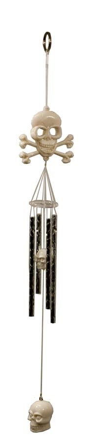 Skull and Bones Chimes Acrylic 21 inches  - RAI 16532