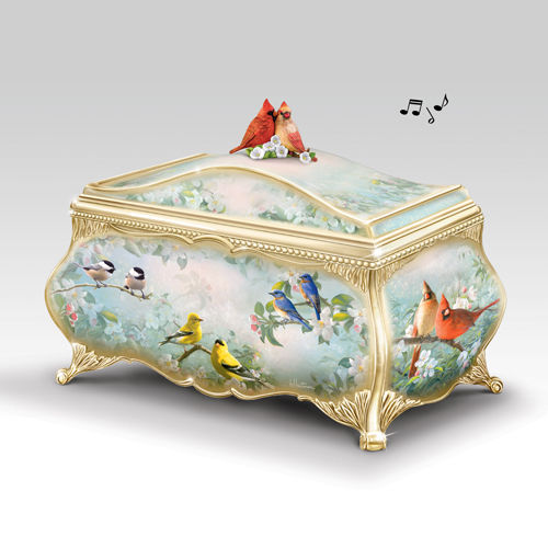 Songbird Serenade Bird Trinket Box Joe Hautman Bradford Exchange