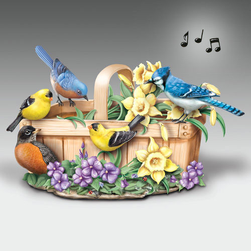 Springtime Serenade Figurine Decoration Bird Nature s Songbook Bradford Exchange