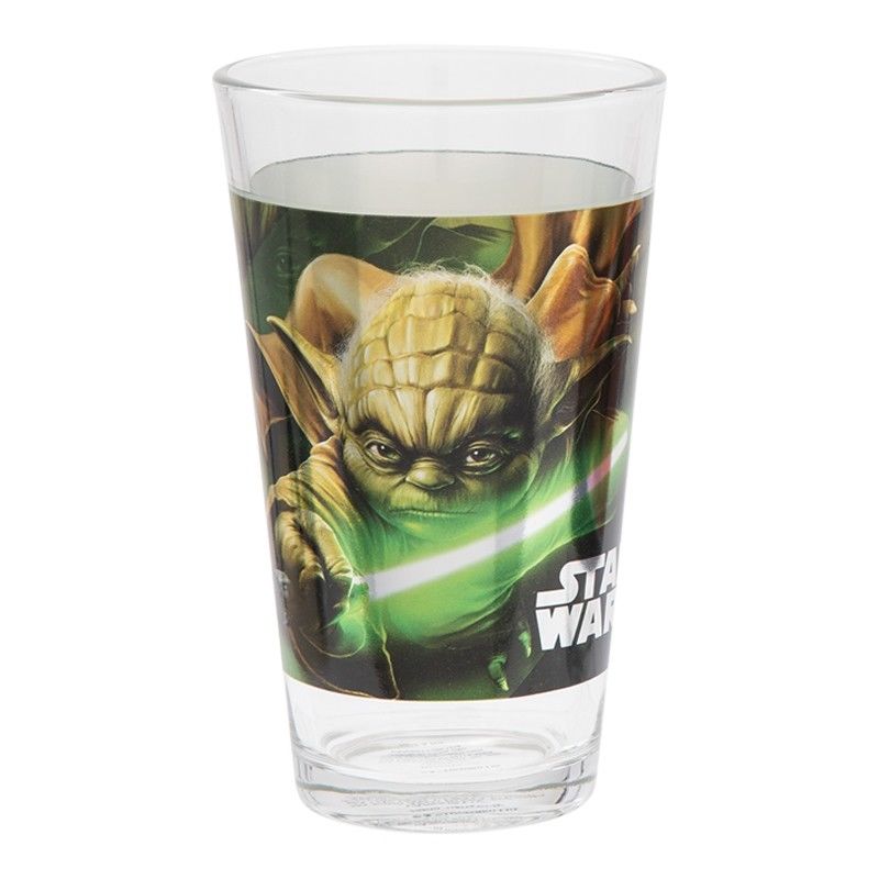 Star Wars  Darth Vader &amp; Yoda Laser Deco Glass Set of 2 - Vand