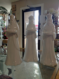 Three Wisemen White Ceramic Figurine Set - Statues SALE