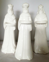 Three Wisemen White Ceramic Figurine Set - Statues SALE