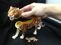 Tiger Large Treasures Trinket Box with Brooch / Pendant