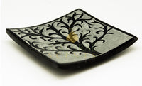 Tree Of Life Incense Square Plate Soapstone Black &amp; 1 PK Incense - 65150 - NS