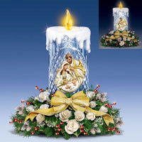 True Meaning of Christmas Nativity Illuminated Candle Figurine - Thomas Kinkade