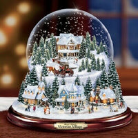 Victorian Village Thomas Kinkade Water Globe Snowdome Musical