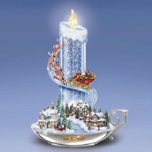 Warm Glow of Christmas Candle Stick Thomas Kinkade Figurine Bradford Exchange