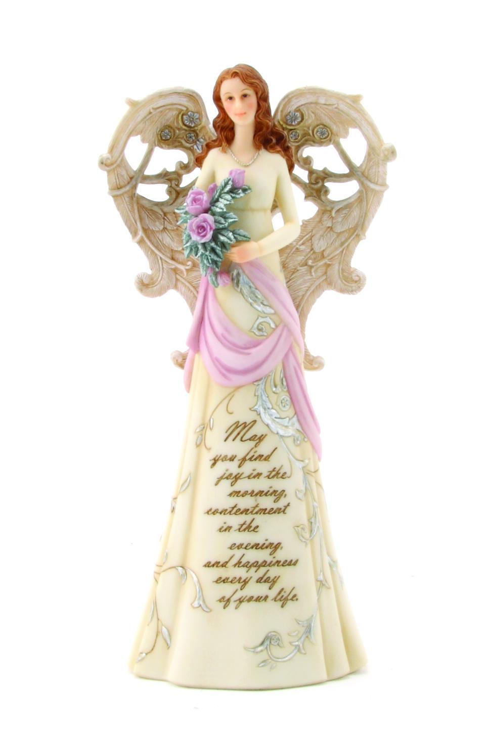 Wedding Angel Figurine Ornate with Verse Resin