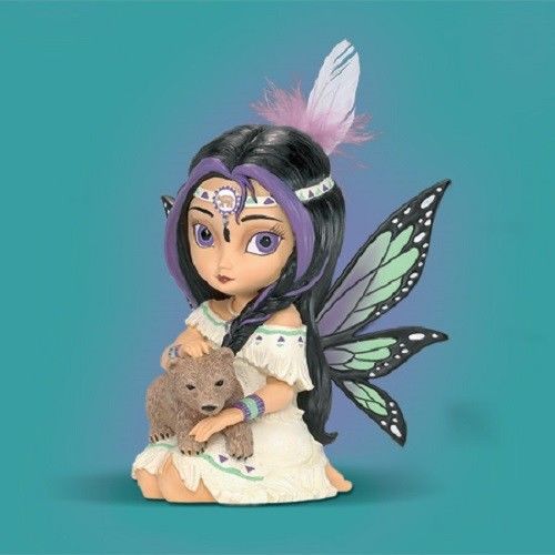 Wildwood Fairy Bear Native Spirit Maidens Figurine Jasmine Becket-Griffith