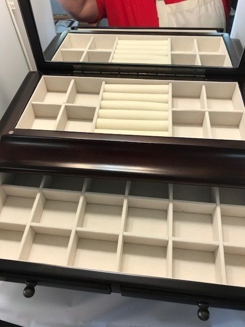 Wood Jewellery Box 69036 3 Drawers and Mirror SALE - RAI