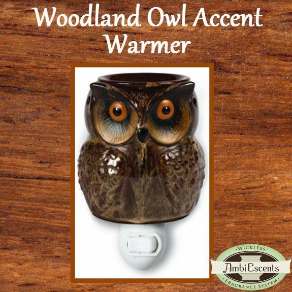 Woodland Owl Accent Warmer / Burner Ambiescents for Scented Wax or Oil Plug In