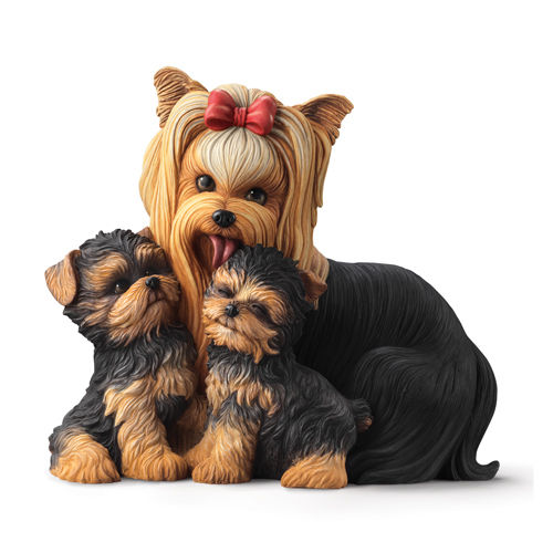 Yorkie Kisses Dog Figurine  Bradford Exchange