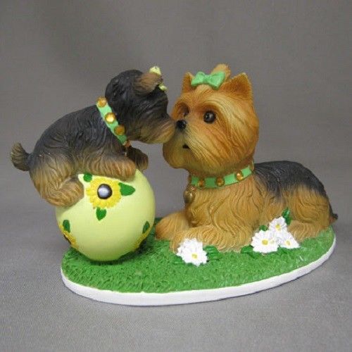 You Always Brighten My Day Yorkie Dog and Pup Figurine Bradford Exchange