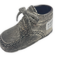 Leeber Silver Plated Antique Baby Boot Engravable Needs Polishing