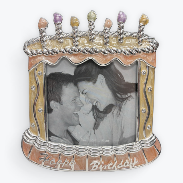 Leeber Birthday Cake Picture Frame 3x3 frame