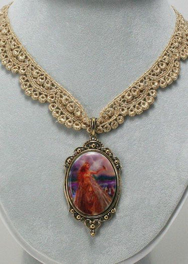 Nene Thomas Innocence Fairy Fantasy Lace Choker Necklace with Art work