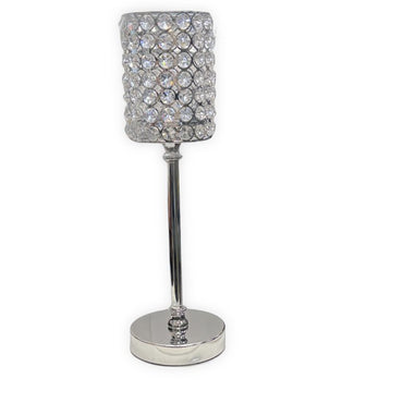 Elegance Crystal and Metal Tealight Candle Holder Candlestick Candelabra