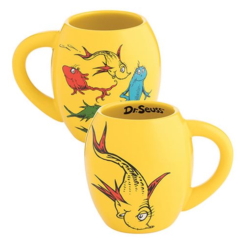 Dr. Seuss One Fish Two Fish 18 oz. Oval Ceramic Mug Cup Bioworld