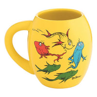Dr. Seuss One Fish Two Fish 18 oz. Oval Ceramic Mug Cup Bioworld