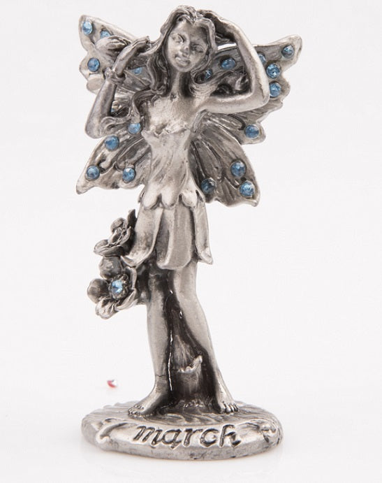 Set of 12 Months Pewter Birthstone Fairy Figurine