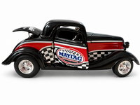 Maytag Motorsports Liberty Classics car coin bank on white background