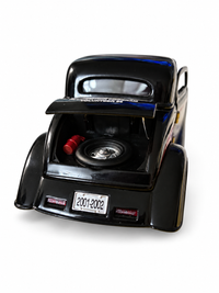 Maytag Motorsports Liberty Classics car coin bank on white background
